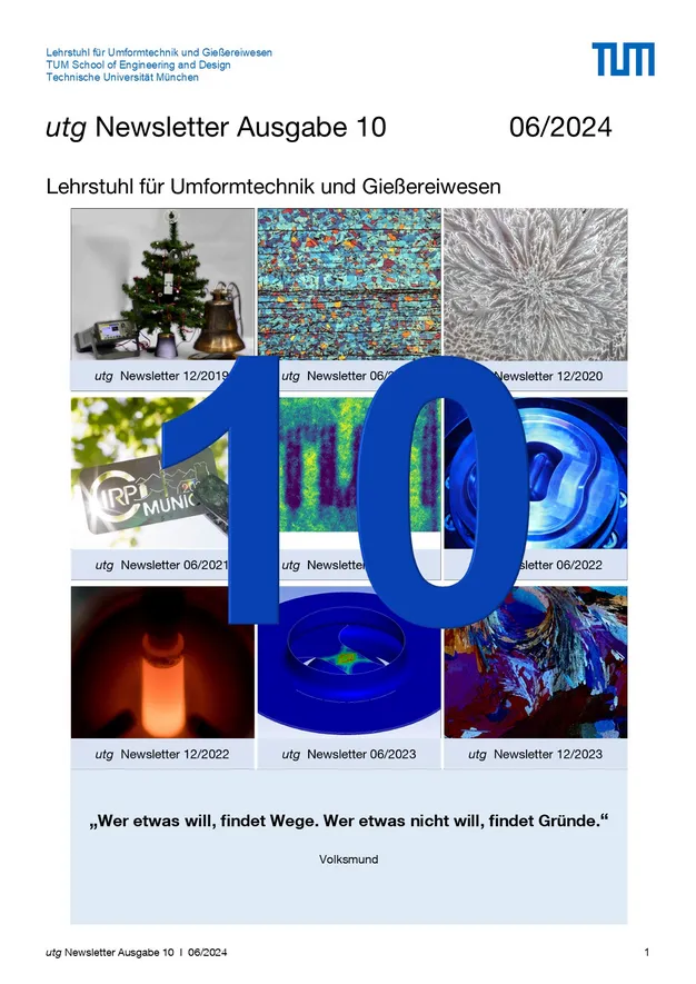 Das Titelbild des 10. Newsletters zeigt in einer Collage alle vorangegangenen Titelbilder seit Ausgabe 12/2019